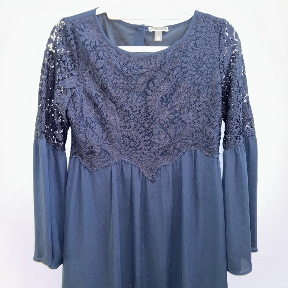Chelsea28 Navy Blue Lace Dress Size XS
